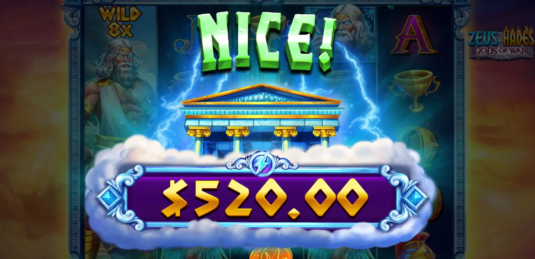 Zeus vs Hades Gods of War big win