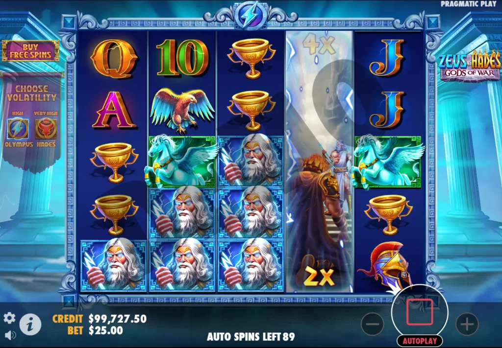 Zeus vs Hades Gods of War casino game